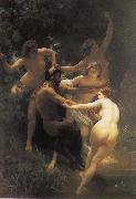 Adolphe William Bouguereau, The god of the forest with their fairy